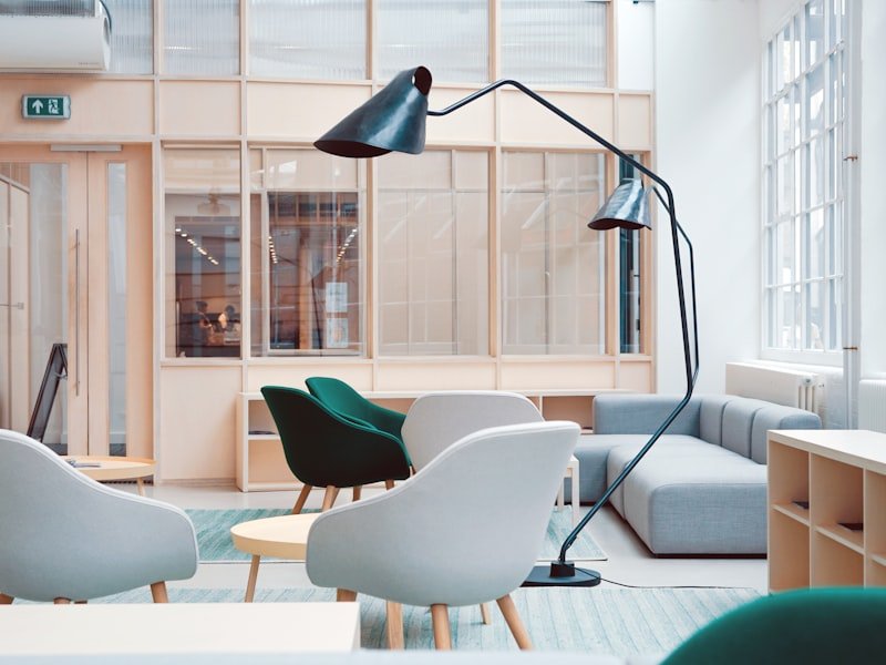 A designed seating vignette inside the Ottawa Interior Designer studio on Wellington Street West